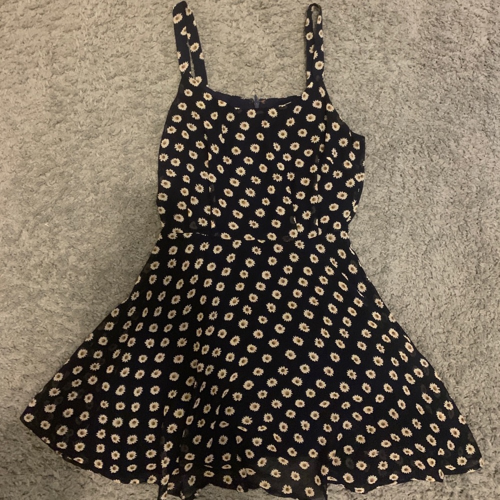 Navy sunflower dress